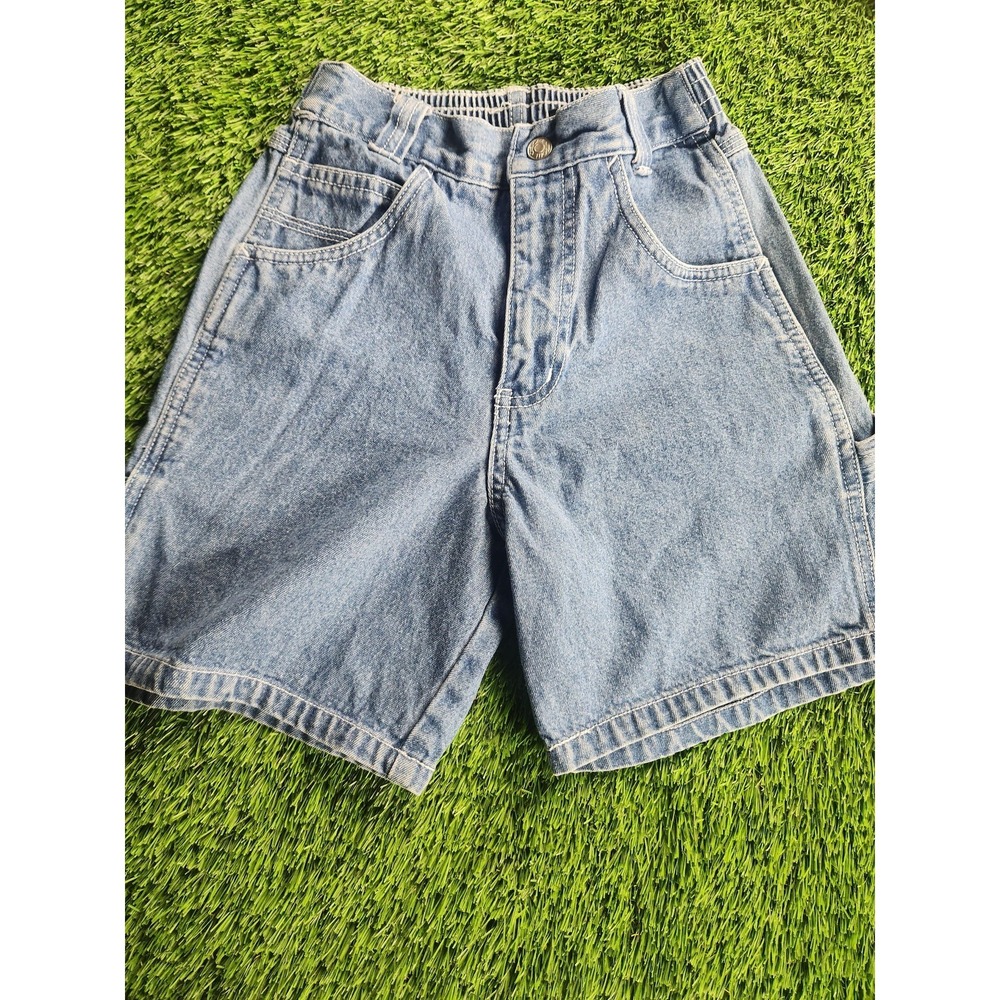 Cherokee Shorts Kids 7 Blue Denim Cargo‎ Elastic Waist Relaxed Summer Casual